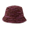 Jacquemus Bordado Bucket Hat In Burgundy