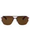 Jacquemus Bordeaux/ Black/ Brown Stainless Steel Sunglasses In Brown