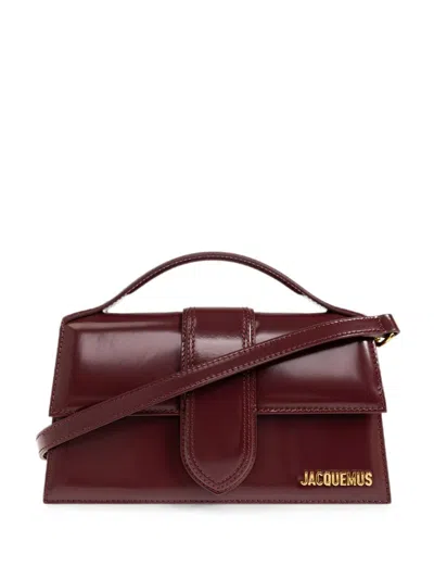 Jacquemus Maroon Bambino Large Crossbody Bag In Burgundy