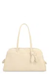 Jacquemus Le Turismo Croc-embossed Suede Top-handle Bowling Bag In Neutral