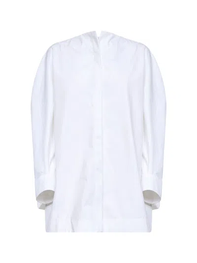 Jacquemus Bouffant Cotton Poplin Shirt In White