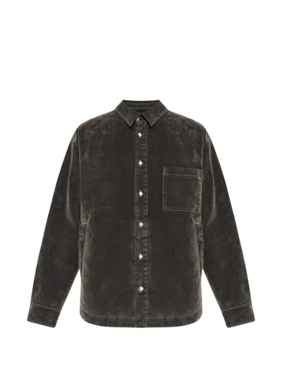 Jacquemus Boulanger Corduroy-effect Chest-pocket Jacket In Gray