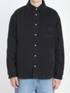 Jacquemus La Chemise Boulanger Quilted Denim Jacket In Black