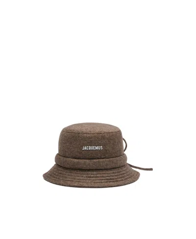 Jacquemus Bow Bucket Hat In Red