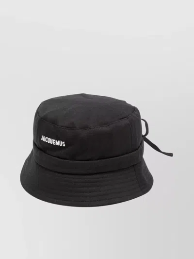 Jacquemus Bow Detail Flat Crown Hat