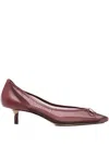 Jacquemus Tourni Low-heeled Pumps In Purple