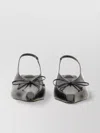 Jacquemus Bow Glossy Kitten Pointed Toe Pumps