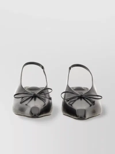 Jacquemus Bow Glossy Kitten Pointed Toe Pumps