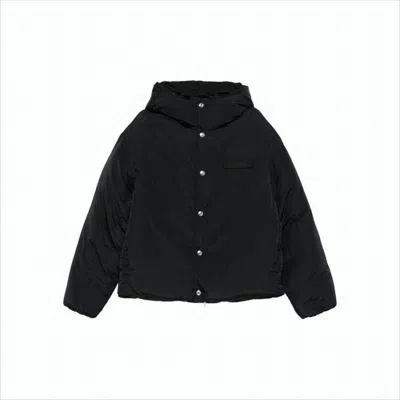 Jacquemus Boxy Black Padded Jacket With High Collar