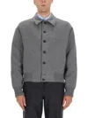 Jacquemus Grey Jacket With Classic Collar And Dropped Shoulders In Wool Man In Gray