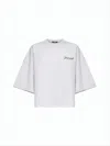 Jacquemus Boxy Cropped T-shirt With Embroidered Logo In Multi