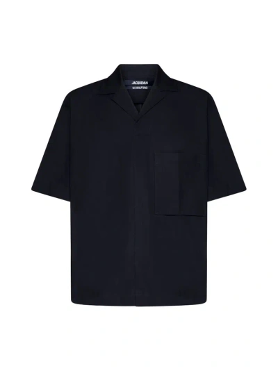 Jacquemus Boxy Polo Shirt In Blue