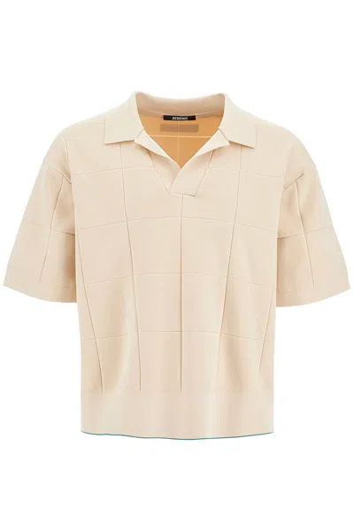 Jacquemus Men's Boxy Polo 'the Basin Polo In Beige