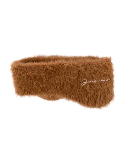 Pre-owned Jacquemus Branded Embroidered Headband In Brown