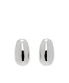 Jacquemus Brass Drop Earrings In Silver