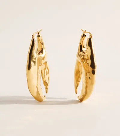 Jacquemus Brass Homard Earrings In Yellow