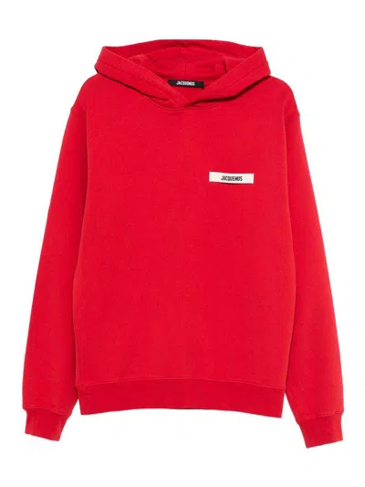 Jacquemus Le Sweatshirt Gros Grain In Red