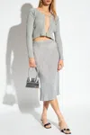 Jacquemus Silver Guirlande 'la Jupe Brilho' Midi Skirt In Silver