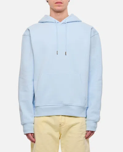 Jacquemus Brode Cotton Sweatshirt In Azzurro