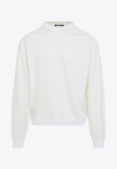 JACQUEMUS BRODE CREWNECK WOOL SWEATER