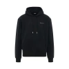 Jacquemus Embroidered Logo Drawstring Hoodie In Blue