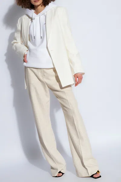 Jacquemus ‘brode' Hoodie With Logo In White