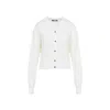 Jacquemus Merino Wool Blend Cardigan With V-neck In White