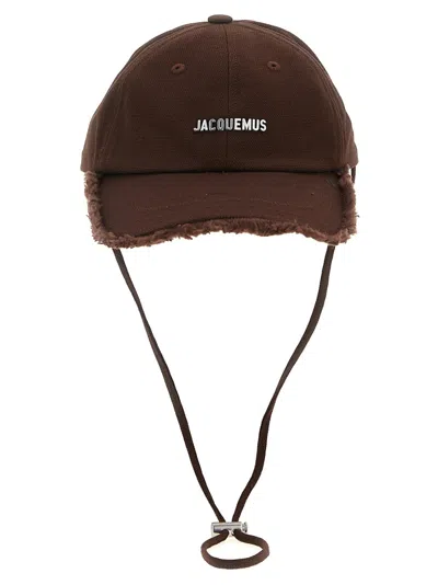 JACQUEMUS BROWN ARTICHOKE HAT
