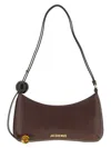 Jacquemus Womens Le Bisou Perle Leather Shoulder Bag Medium Brown In Brown