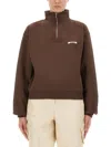 Jacquemus Brown Cotton Sweatshirts In Brown