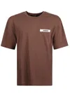 Jacquemus Le T-shirt Gros Grain Brown T-shirt With Logo Patch On The Front In Cotton Man In Brown