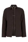 Jacquemus The Textured Night Shirt In Brown