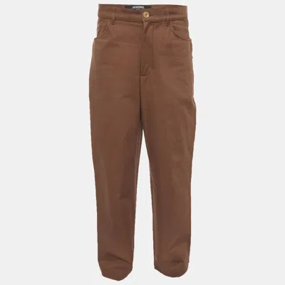 Pre-owned Jacquemus Brown Denim Straight Fit La Montagne Jeans / Waist 35"
