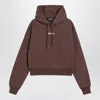Jacquemus Drawstring Hood Gros-grain Hoodie In Brown