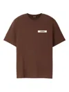 Jacquemus Gros Grain Cotton Crew-neck T-shirt In Brown