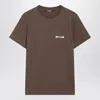 Jacquemus Brown Gros Grain T-shirt In Brown