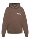 Jacquemus Gros Grain Hooded Sweatshirt In Brown