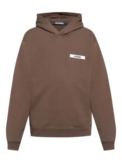 JACQUEMUS BROWN 'GROSS GRAIN' SWEATSHIRT JACQUEMUS
