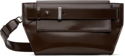 Jacquemus Brown La Casa 'le Messenger Capri' Clutch In 890 Midnight Brown