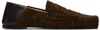 Jacquemus Square Head Loafer Shoes In 880 Dark Brown