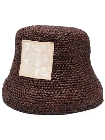 JACQUEMUS BROWN LE BOB FICIU BUCKET HAT