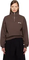 Jacquemus Brown 'le Camionneur Gros Grain' Sweatshirt In Brown