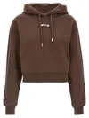 Jacquemus Le Hoodie Gros Grain Hooded Cotton Sweatshirt In Brown