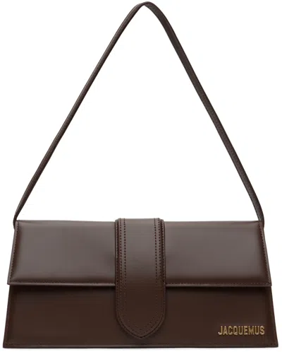 JACQUEMUS BROWN LE RAPHIA 'LE BAMBINO LONG' BAG