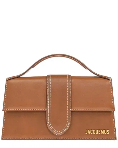 JACQUEMUS JACQUEMUS BROWN LEATHER LE GRAND BAMBINO BAG, NEVER CARRIED (AUTHENTIC PRE-  LOVED)