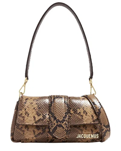 Jacquemus Brown Leather Le Petit Bambimou Bag In Pattern
