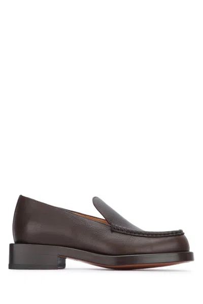 JACQUEMUS BROWN LEATHER LOAFERS