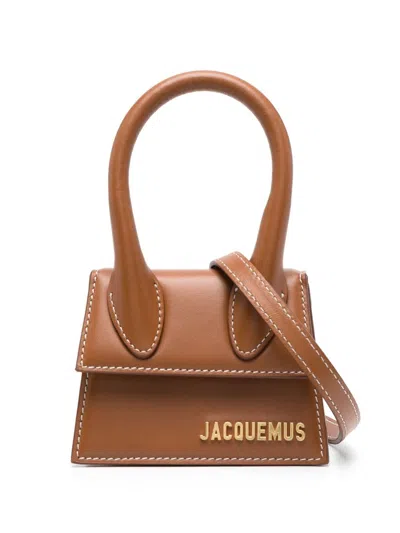 Jacquemus Elegant Black Leather Mini Handbag From Fw23 Collection In Leather Brown
