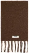 Jacquemus Brown Alpaca L Echarpe Carro Scarf In 850 Brown