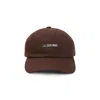 Jacquemus Men Logo Motif Baseball Cap In Brown